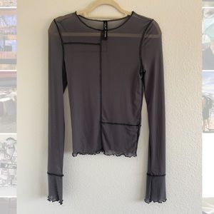 Long Sleeve Sheer Top